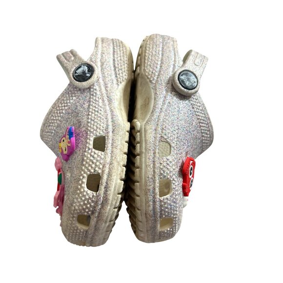 Crocs Girls Shoes Silver/Pink Multi Size 9 - Picture 5 of 8